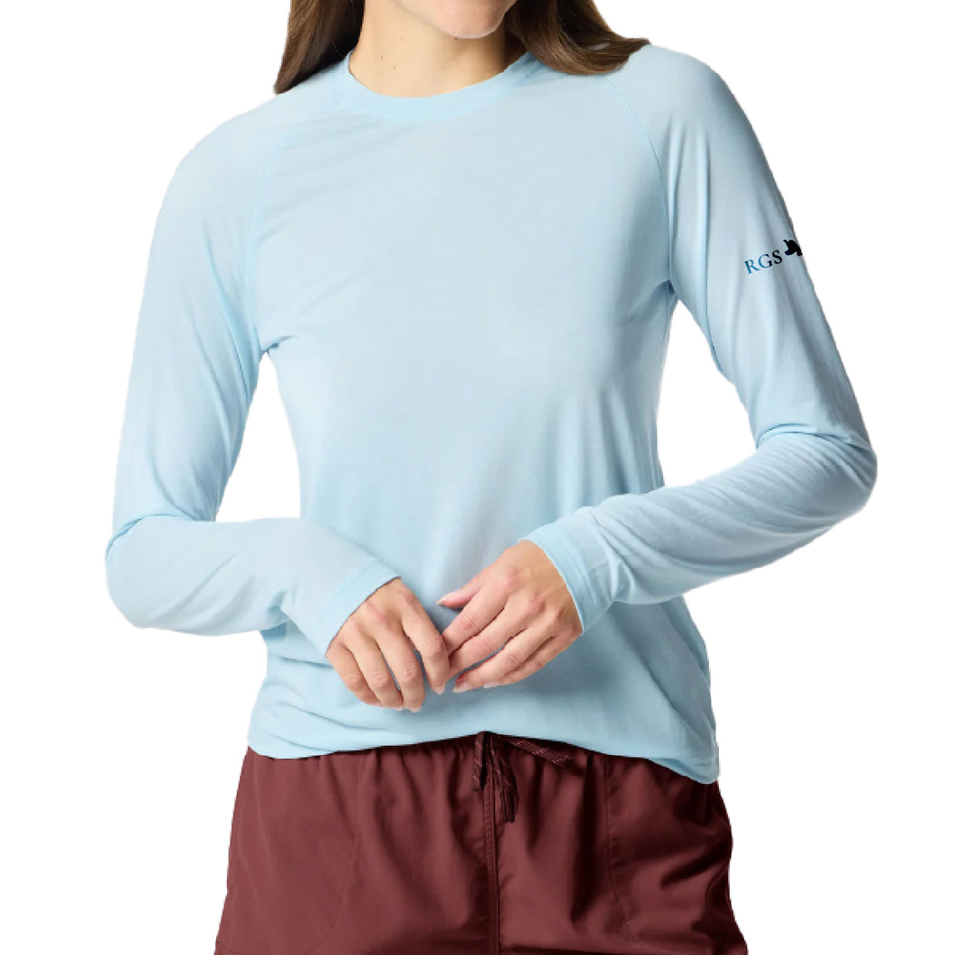 Duck Camp Women's Lightweight Performance Dri-Release Crew: RGS & AWS On Sleeve