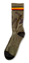 Load image into Gallery viewer, Custom Made Ruffed Grouse Feather Hiking Socks: 7” Height Mid-Weight
