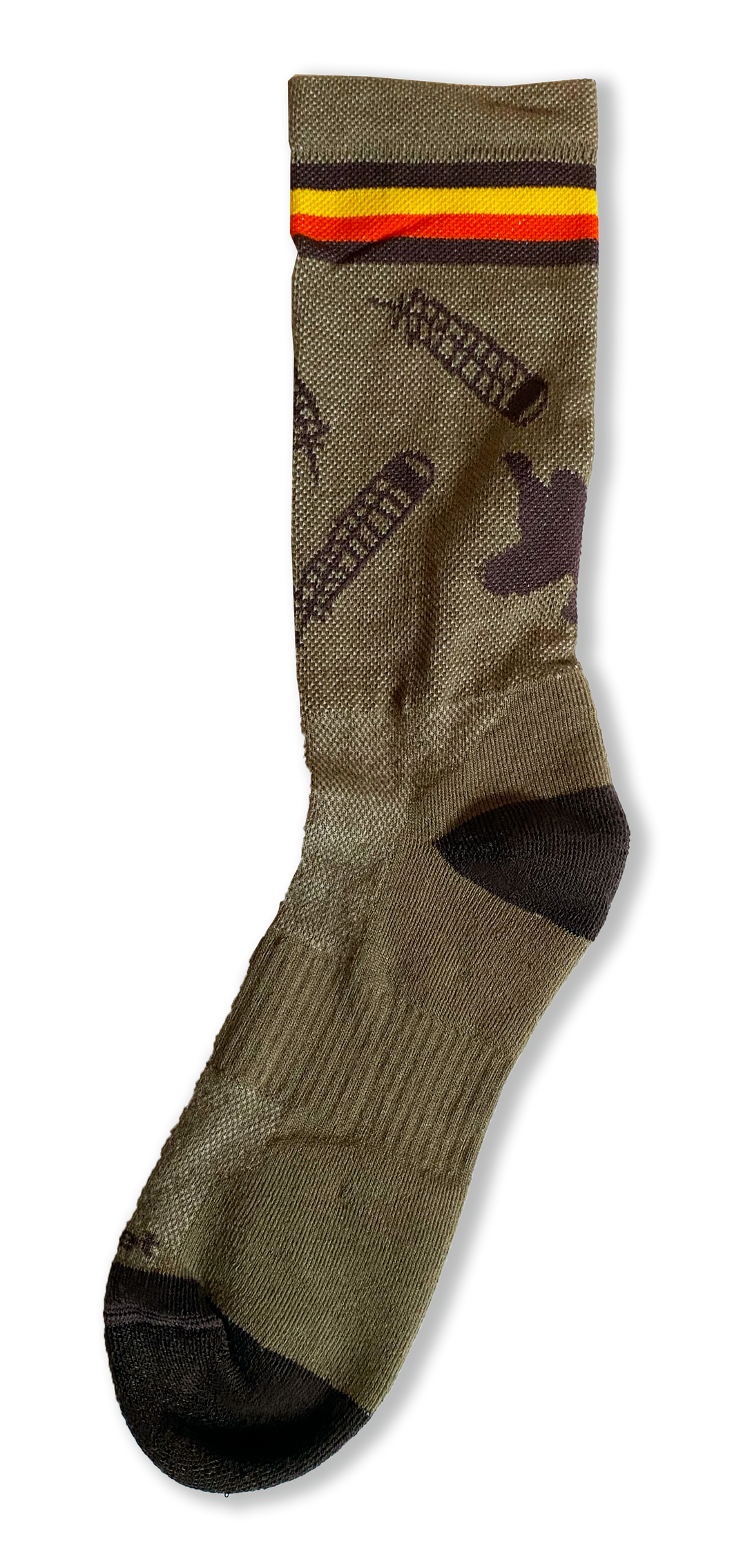 Custom Made Ruffed Grouse Feather Hiking Socks: 7” Height Mid-Weight