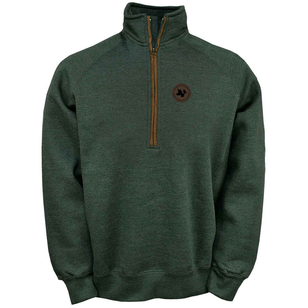 Marlow Half Zip with RGS & AWS Logo Patch on Left Chest: Heather Hunter