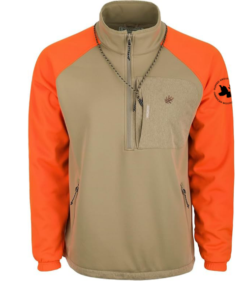 Drake Waterfowl McAlister MST Endurance 1/4 Zip Upland Shirt: RGS & AWS Logo on Sleeve