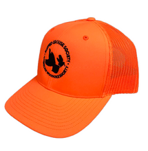 Load image into Gallery viewer, Blaze Orange Mesh Back Trucker Cap with RGS &amp; AWS Circle Logo
